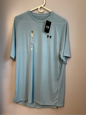 Under Armour Men’s Light Blue Short-Sleeve Tech 2.0 Tee Sz LGT. NWT